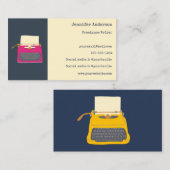 作家ライターエディターカスタムタイプライター 名刺 (正面/裏面)