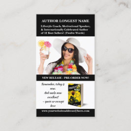 作家ライタースピーカーブックプロモーションQRコードブラック 名刺