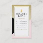 作家ライタービジネスカード – シックな幾何学的 名刺 (裏面)