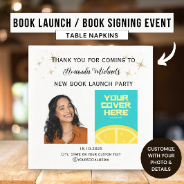 作家ライターブックの起動パーティーへようこそ スタンダードカクテルナプキン