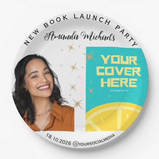 作家ライターブックの起動パーティー ペーパープレート (正面)