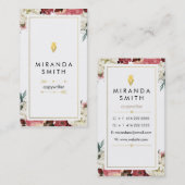 作家ライター名刺-シックフローラ 名刺 (正面/裏面)