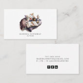 作家ライター水彩名刺 名刺 (正面/裏面)