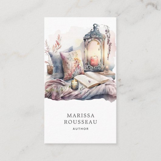 作家ライタ読ーの水彩のコーナー 名刺 (正面)