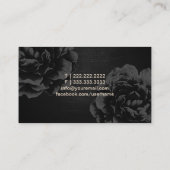 作家ライタ金ゴールドペンNibブラックエレガントフローラ 名刺 (裏面)