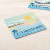 作家リサマクルッキー飲み物用コースター スクエアペーパーコースター (アングル)