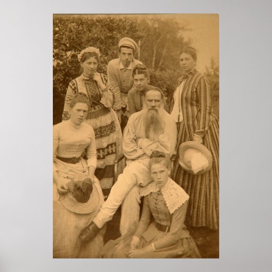 作家レオ・トルストイとその家族 ポスター (正面)