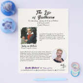 作家ワンシーシンプルクラシー多用途 チラシ (シングル)