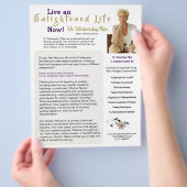 作家ワンシート本マーケティングホワイト金ゴールド チラシ (手)