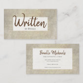 作家ヴィンテージ手書き紙フリーランスライター 名刺 (正面/裏面)
