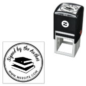 作家作家パーソナライズされたのサインした本のラウンド セルフインキングスタンプ (インサイチュ)