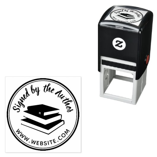 作家作家パーソナライズされたのサインした本のラウンド セルフインキングスタンプ (インサイチュ)