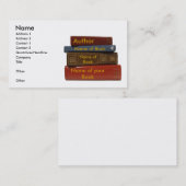 作家作家小説家ブック名刺 名刺 (正面/裏面)