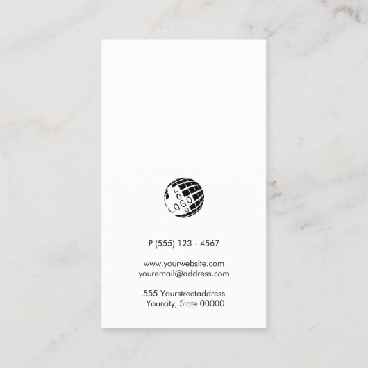 作家作家小説家モノグラムフェイク金ゴールド 名刺 (裏面)