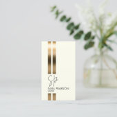 作家作家小説家モノグラムフェイク金ゴールド 名刺 (スタンド正面)