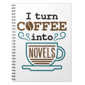 作家作家、小説家Iがコーヒーを小説に変える ノートブック (正面)