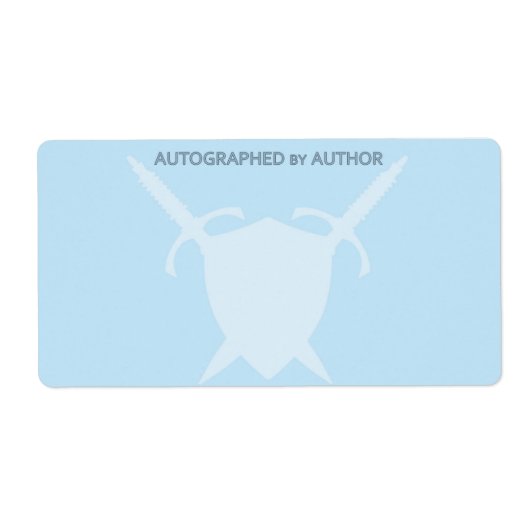 作家剣と盾によるサイン ラベル (正面)