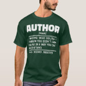 作家名詞定義皮肉引用文 おもしろい Tシャツ (正面)