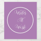 作家志望パープル ワインラベル (シングルラベル)