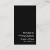 作家文学芸術エレガント金ゴールドフローラ渦 名刺 (裏面)