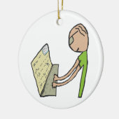 作家書の セラミックオーナメント (左)