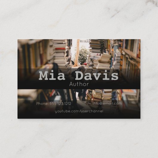 作家書名刺帳 名刺 (裏面)