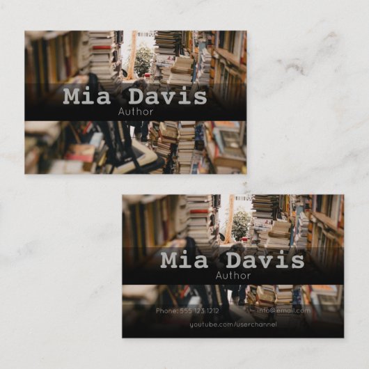 作家書名刺帳 名刺 (正面/裏面)