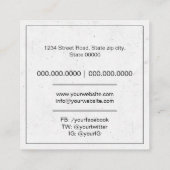 作家書 スクエア名刺 (裏面)