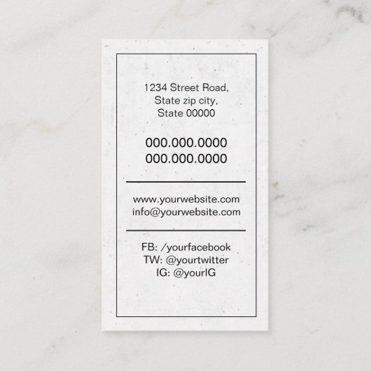 作家書 名刺 (裏面)