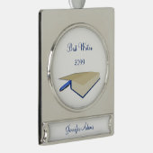 作家最高の本クリスマス飾り シルバープレートバナーオーナメント (右)