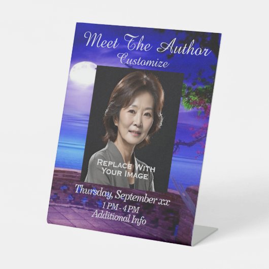 作家月明かりの水に出会う 台座サイン (正面)