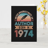 作家生まれ1974 50誕生日本ギフト カード (黄色い花)