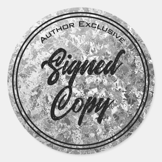 作家署名コピーシルバー ラウンドシール (正面)