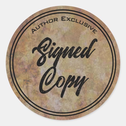 作家署名済みコピーパーティション ラウンドシール (正面)