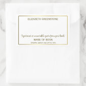 作家署名蔵書票 長方形シール (バッグ)