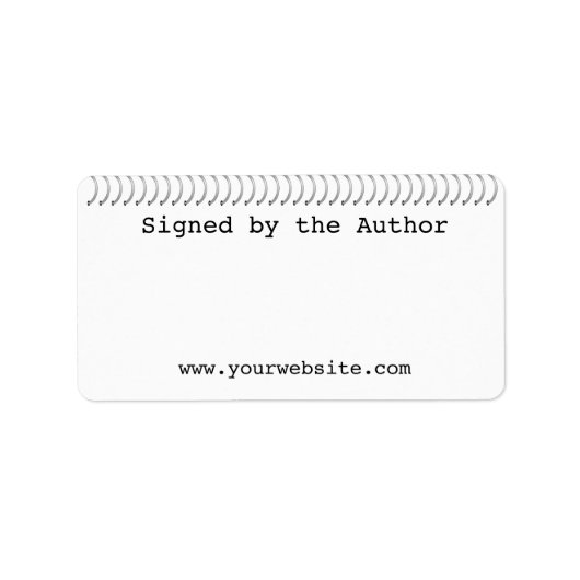 作家蔵書票が作家緩和曲線で署名 ラベル (正面)