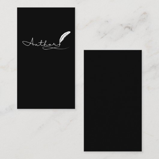 作家記者書籍作家小説家ストーリーテラー 名刺 (正面/裏面)