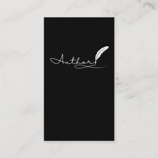 作家記者書籍作家小説家ストーリーテラー 名刺 (正面)