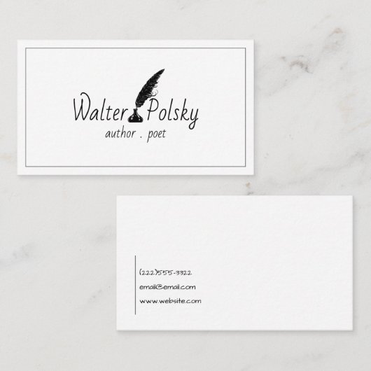 作家詩人作家ブロガー 名刺 (正面/裏面)