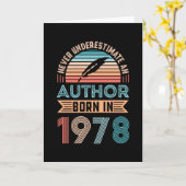 作家1978 50生まれth誕生日ブックギフト カード (黄色い花)