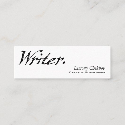 作家4のスコア スキニー名刺 (正面)