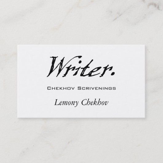 作家4のスコア 名刺 (正面)