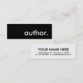 作家。 スキニー名刺 (正面/裏面)
