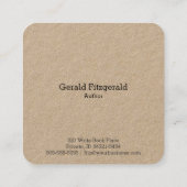 作家。 スクエア名刺 (裏面)