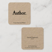 作家。 スクエア名刺 (正面/裏面)