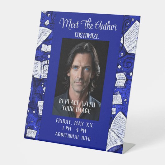 作家・ブルーブックスに出会う 台座サイン (正面)