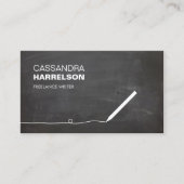 作家・ライター用の黒板ビジネスカード 名刺 (正面)