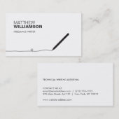 作家・ライター用鉛筆ビジネスカード 名刺 (正面/裏面)