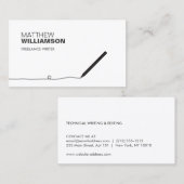 作家・ライター用鉛筆ビジネスカード 名刺 (正面/裏面)