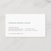 作家・ライター用鉛筆名刺III 名刺 (裏面)